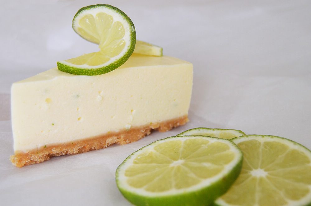 Nepečený limetkový cheesecake